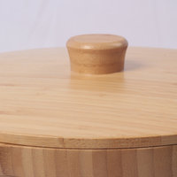 Grand ensemble de saladiers en bambou naturel de luxe avec couvercle rond vaisselle de cuisine personnalisée écologique récipient alimentaire pour mariage
