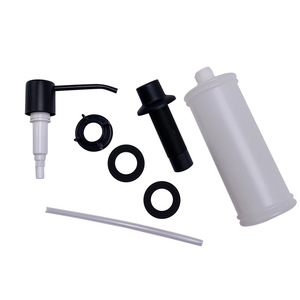 Distributeur de savon de cuisine en plastique avec tête de pression en acier inoxydable 304, commande manuelle, installation facile, pour lavage des mains - Product Image 1