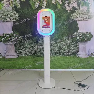 Selfie Photo Booth Machine For Wedding Party With Remote Controller And Phone App Control Dynamic Music Dancing LED Photo Booth