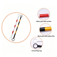 Connecteur de cône de signalisation extensible et flexible en PVC, 1 m, réflecteur prismatique haute intensité, protection IP68, sans alimentation électrique
