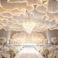 Rideau lumineux féerique LED moderne IP55 pour décoration de plafond de lieux de mariage, gazebo de plage et toit de pavillon