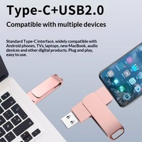 Clé USB en métal à semi-conducteurs 1 To/2 To/16 To, double port USB 3.0/Type-C, coffret cadeau de luxe pour téléphones Android et ordinateurs