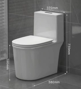 Inodoro de Cerámica de Dos Piezas con Doble Descarga para Baño Público - Product Image 3