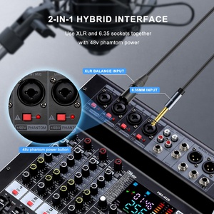 Contrôleur Dj professionnel 4 canaux Console Audio mélangeur Compatible mélangeur Audio professionnel 256 Dsp <span class=keywords><strong>meilleur</strong></span> mélangeur Audio pour l'église - Product Image 5