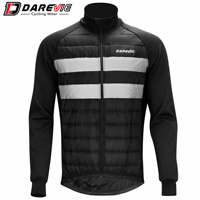 Vestes Thermiques Vélo Coupe-Vent Veste De Cyclisme Veste D'hiver Avec Réfléchissant En Gros Personnalisé Mode Noir Fermeture Éclair Plus La Taille