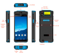 4G Android 13 Dispositivo PDA de mano Almacén Wifi Bluetooth QR Lector de código de barras Terminal Pantalla grande 2D Escáner de código de barras PDA 4G64G