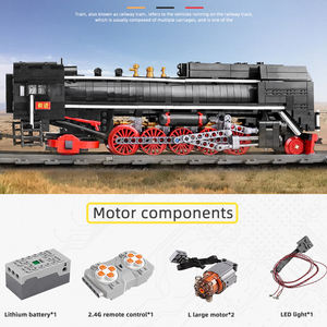Moule <span class=keywords><strong>King</strong></span> 12003 Locomotive à vapeur créative MOC Building Sets Block Set Model Assemble Building Block Bricks Toy Set Kids - Product Image 6