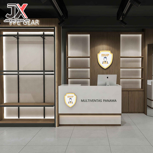 Diseño Personalizado <span class=keywords><strong>para</strong></span> Tiendas Completas: Boutique <span class=keywords><strong>de</strong></span> <span class=keywords><strong>Ropa</strong></span> <span class=keywords><strong>de</strong></span> Lujo Ligero, Estante Moderno <span class=keywords><strong>para</strong></span> <span class=keywords><strong>Ropa</strong></span>, Vitrina <span class=keywords><strong>de</strong></span> Exhibición <span class=keywords><strong>de</strong></span> Prendas, Mostrador Duradero <span class=keywords><strong>de</strong></span> Primera Calidad - Product Image 1