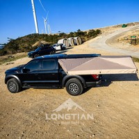 Auvent latéral double poteau 270 degrés sans LED pour véhicule, abri de camping étanche pour SUV et Overlanding