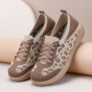 Leopard Print Women's <b>Shoes</b>, 2026 Mesh Breathable Trainer, Lightweight <b>Soft</b> Sole Casual Mom <b>Shoes</b> - Product Image 2