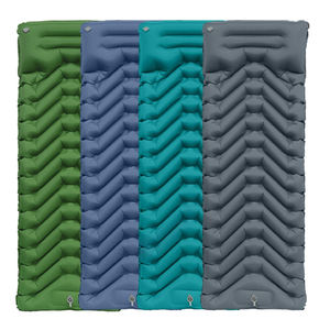 High Quality <b>Waterproof</b> 40D Nylon Outdoor Inflatable Sleeping Mat Built-in <b>Pillow</b> Compact Lightweight Sandproof 1-2 Camping - Product Image 6