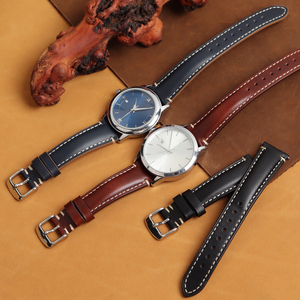 Bracelet de montre en cuir de queue de cheval de qualité supérieure, cuir véritable de première qualité, pour montres de plongée avec des tailles de 18, 20 et 22 mm - Product Image 4