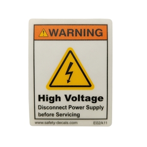 Autocollant d'avertissement de haute tension, signalisation de sécurité électrique, machines, équipements, sécurité industrielle, autocollant d'alerte adhésif durable - Product Image 1