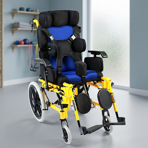 Fauteuil roulant manuel léger en alliage d'aluminium pour enfants atteints de paralysie cérébrale et personnes âgées victimes d'AVC, capacité 100 kg, le plus vendu - Product Image 2
