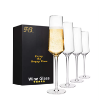 Verres à Vin Rouge Soufflés à la Main, Grands Verres à Vin Transparents, Flûtes à Champagne et Verres à Eau en Cristal Premium pour Mariage, Noël, Personnalisables