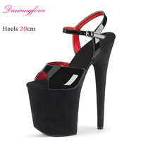 Chaussures de pole dance à plateforme en daim enveloppantes, antidérapantes, augmentant la taille de 20 cm, sexy, pour la nuit, pour les modèles de danse en bar, talons hauts
