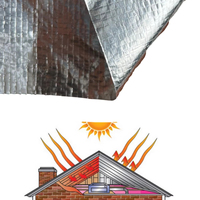 Film d'isolation thermique en aluminium renforcé, barrière vapeur moderne pour murs et toitures