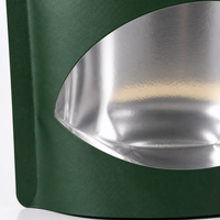 Emballage de café réutilisable sur mesure, pochette écologique à fermeture éclair, sac à café en plastique biodégradable avec fenêtre
