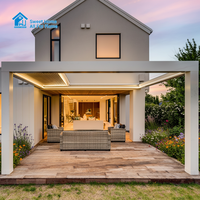 Pergola Commerciale en Aluminium Sweet Home avec Lames Rétractables Électriques, Pavillon Extérieur Étanche pour Hôtels et Complexes Hôteliers
