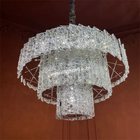 Lustre français en cristal congelé, lampe suspendue, forme d'art moderne, haute luminosité, éclairage pour la maison et le bureau, garantie 10 ans