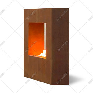24" Large -Outdoor Heating Rustic Design Corten Steel Gas <b>Fire</b> <b>Pit</b> - Product Image 4