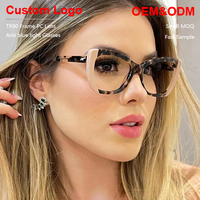 Lunettes d'ordinateur anti-lumière bleue Sunray personnalisées, monture TR90 rétro, verres PC, style œil de chat sexy, monture intégrale TR90 écologique pour femmes