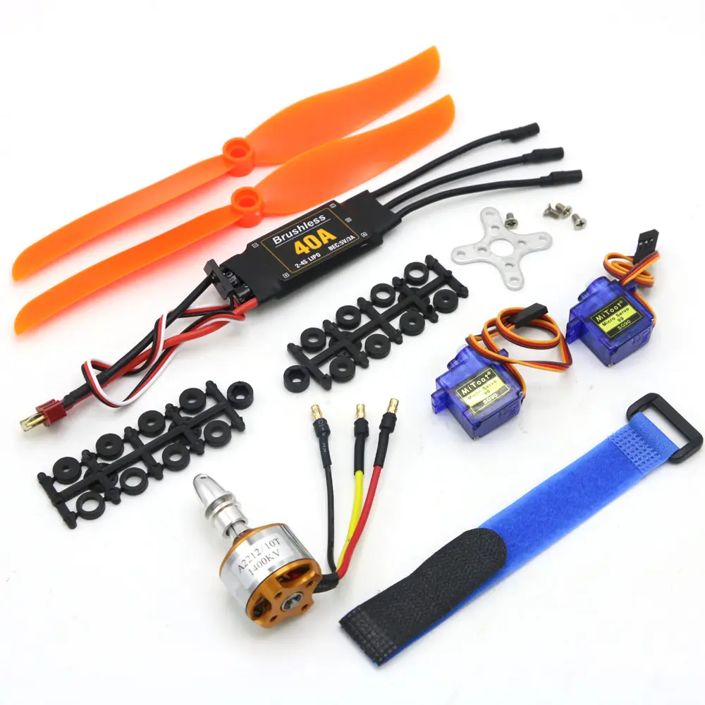 A2212 2200KV 1400KV 1000KV Brushless Motor 30A/40A ESC Toy Parts SG90 9G Micro Servo for RC Fixed Wing Plane Helicopter
