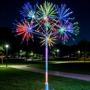 <span class=keywords><strong>Lumière</strong></span> LED <span class=keywords><strong>de</strong></span> <span class=keywords><strong>Noël</strong></span> personnalisée en forme <span class=keywords><strong>de</strong></span> feu d'artifice avec construction métallique étanche IP65, contrôle par application, décoration extérieure - Product Image 1