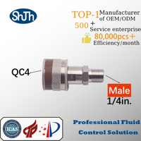 Raccord de plomberie haute pression Swagelok Type 316SS forgé, vis externe NPT femelle, accouplements rapides pour l'huile DIN API ASME ASTM JIS