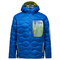 Manteau pour homme personnalisé OEM/ODM 2026, logo, duvet de canard, rembourrage matelassé, imprimé bulles, doudoune, rembourrage en duvet de haute qualité