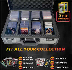 Boîte de rangement pour cartes gradées 4 rangées 160+ - Étui en fibre de carbone - Product Image 4