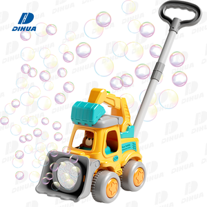 Machine à bulles d'excavatrice jouet 10 trous souffleur à bulles électrique automatique pour les tout-petits avec poussette marcheur et solution de <span class=keywords><strong>savon</strong></span> - Product Image 1