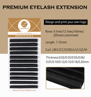 Extensions de cils individuelles en volume, faits main, coréens, PBT 0.03 0.05 0.07, courbures C CC D DD, cruelty-free, véganes, modèle éventail, vente en gros