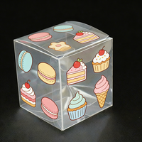 Boîtes à dessert en plastique d'impression premium, recyclables, de qualité alimentaire, emballage carré pour gâteaux et produits de boulangerie