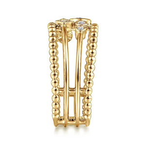 Set di Anelli Geometrici Multistrato Stile Corte Reale, Gioielli Minimalisti con Perline Metalliche, Anello Statement da Donna - Product Image 5