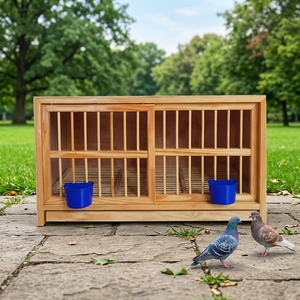 PET LOVE Casetta per Piccioni Modulare in Legno Ecologica, Impilabile, con Porte Ribaltabili Facili da Pulire, Anti-Luce, per l'Allevamento - Product Image 1