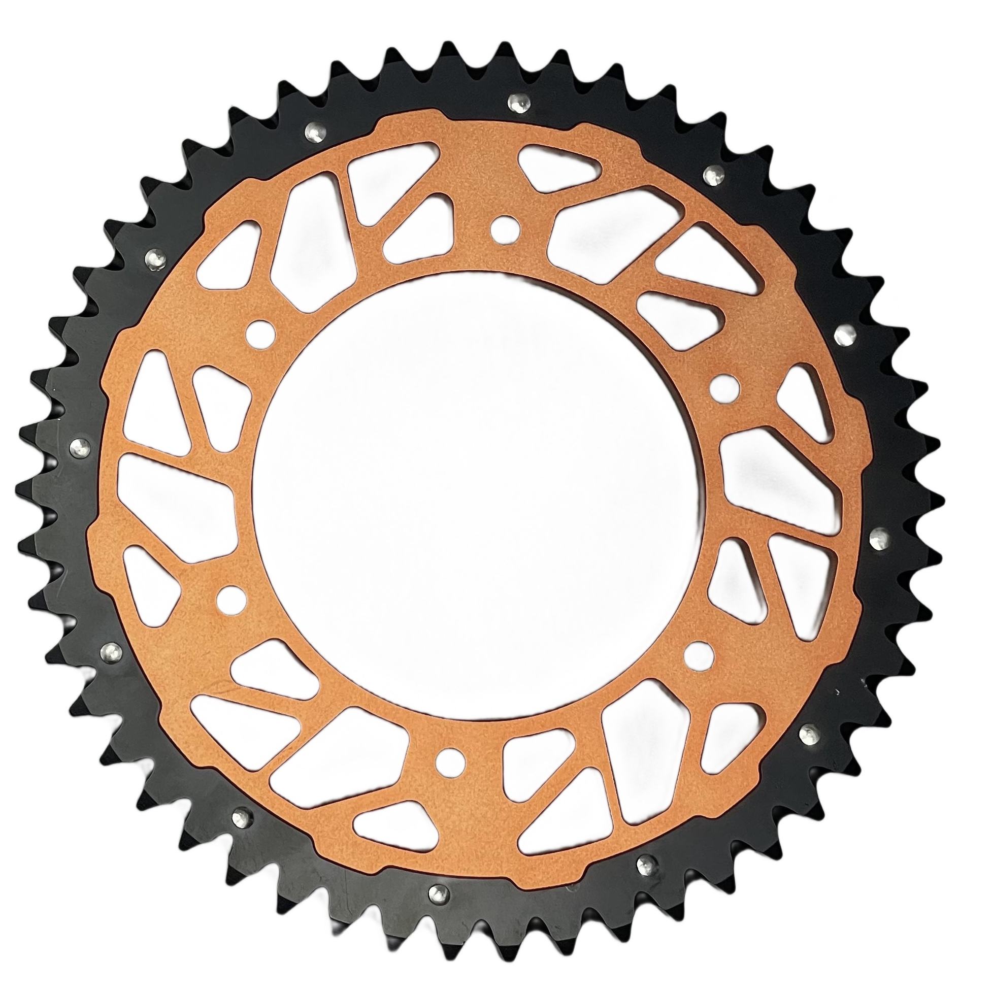 50T 52T Orange Offroad Motorcycle Dually Steel Ring Rear Sprocket for 2024  KTM EXC 250 300 Dirt Bike