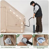 Tente de camping gonflable Aoxun quatre saisons, 4-8 personnes, installation instantanée, taille familiale, imperméable, coupe-vent, légère, portable, pour l'extérieur