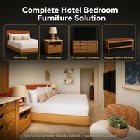 Ensemble de meubles de chambre d'hôtel 3 étoiles, design classique européen moderne, bois massif, écologique, utilisation en appartement, personnalisable