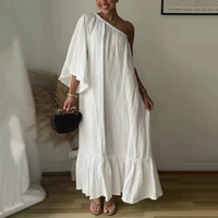 Fabricants de vêtements sur mesure, robes d'été en lin décontractées pour femmes, robe longue en lin de coton, robe en lin imprimée élégante pour femmes