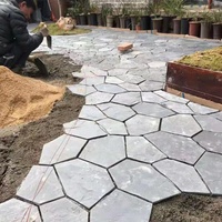 Dalles de pavage en ardoise rouillée craquelée, pierres de pavage en pierre naturelle, panneaux de revêtement, pavés écologiques pour l'extérieur