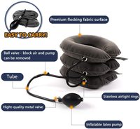 Oreiller cervical orthopédique FSPG de haute qualité, gonflable, pliable, réglable, pour soulager la douleur et la traction cervicale