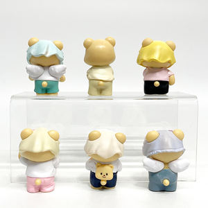 Boîte à surprise en PVC Butter Bear en gros, 6 pièces/ensemble, version habillée. Statues de figurines de manga de célébrités d'<span class=keywords><strong>Internet</strong></span>, figurines d'animaux, décoration - Product Image 4
