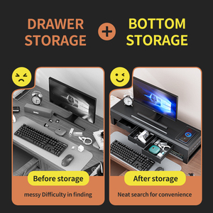 Suporte para Monitor de Computador Preto 1100 com Interface USB, Carregamento Rápido, Mestre em Limpeza de Mesa - Product Image 3