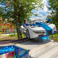 Nouvelle Conception Moderne : Manège Voiture Volante sur Rail pour Enfants, Équipement de Parc d'Attractions et de Fête Foraine