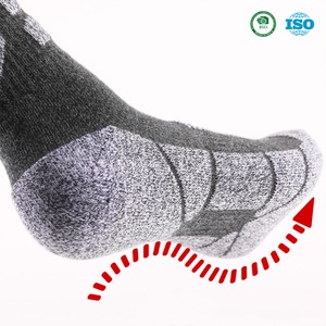 Calze Sportive da Uomo per Sci ed Escursionismo, in Cotone Pettinato, Fondo Spesso in Spugna, Assorbenti, Anti-Odore, Traspiranti, Lunghezza Media Polpaccio - Product Image 2