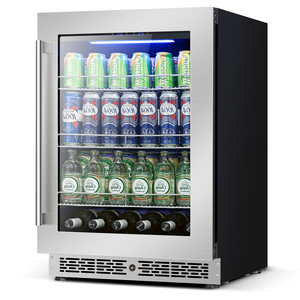 Enfriador de Bebidas y Vino Nuelead NE-355A con Puerta de Vidrio, Ahorro de Espacio y Eficiencia Energética, Refrigerador Bajo Mostrador para Bar - Product Image 1