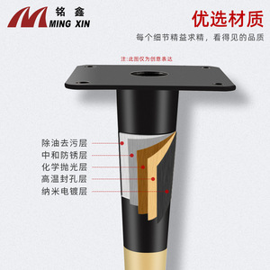 Patas de Muebles Ming Xin, Hierro Plateado, Resistentes, Industriales, para Sofá, Mueble de TV, Soporte de 10cm, 12cm, 15cm, 17cm, 20cm, 25cm, 30cm - Product Image 1