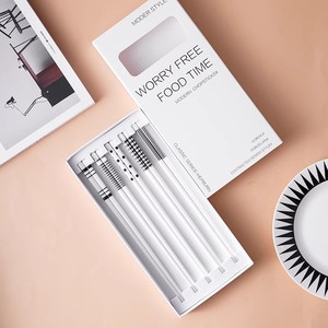 Ensemble de baguettes modernes en céramique à motif noir et blanc, compatibles micro-ondes, ustensiles de cuisine pour une utilisation sans souci. - Product Image 2