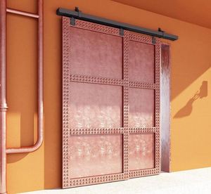 ชุดอุปกรณ์ประตูบานเลื่อนแบบโมเดิร์น WEKIS พร้อมรีโมทคอนโทรล สำหรับงานหนัก เคลือบสีดำด้วยผงเคลือบ พร้อมสกรูทองเหลือง เหล็ก และไม้ เหมาะสำหรับโรงแรม - Product Image 3